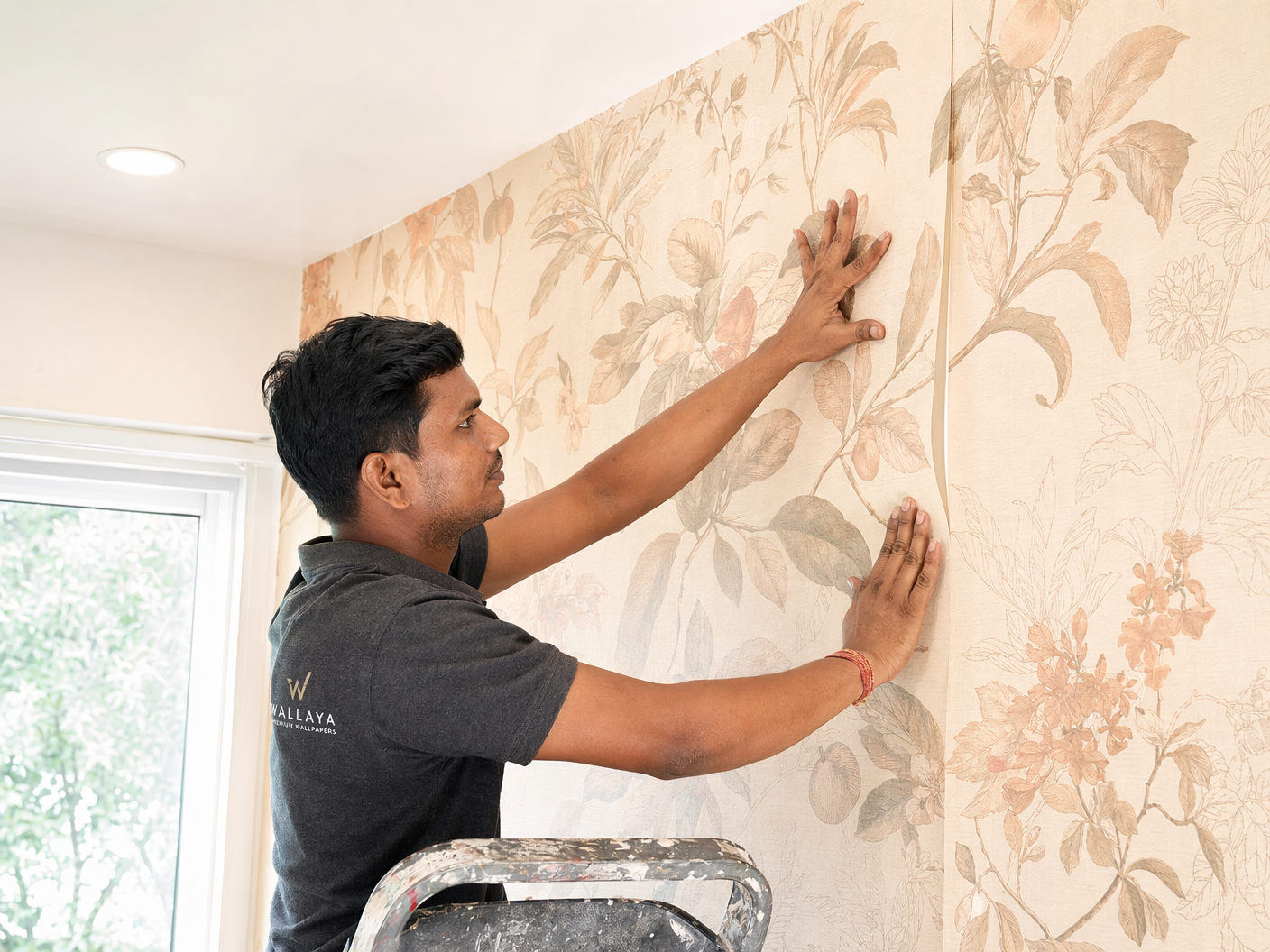 Professional wallpaper installation service by Raddysolution